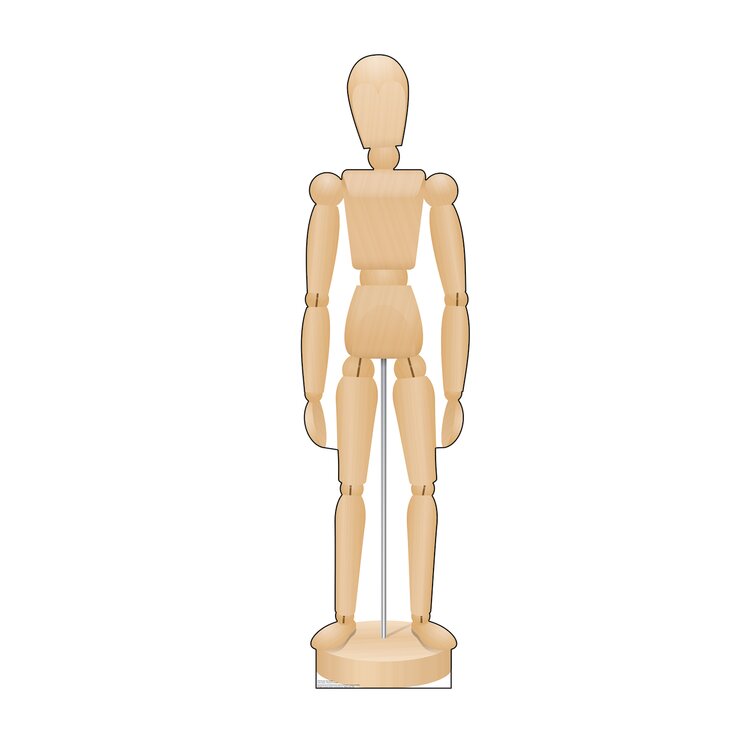 small wood mannequin